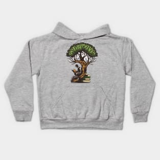 Book Reading under a Tree - Designs for a Green Future Kids Hoodie